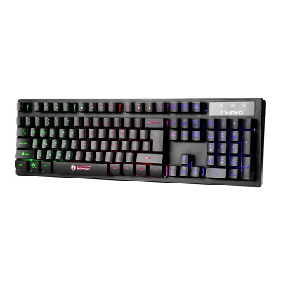 Marvo Scorpion K616A PC Gaming Keyboard Colour LED Backlit USB2 Multi  Media UK