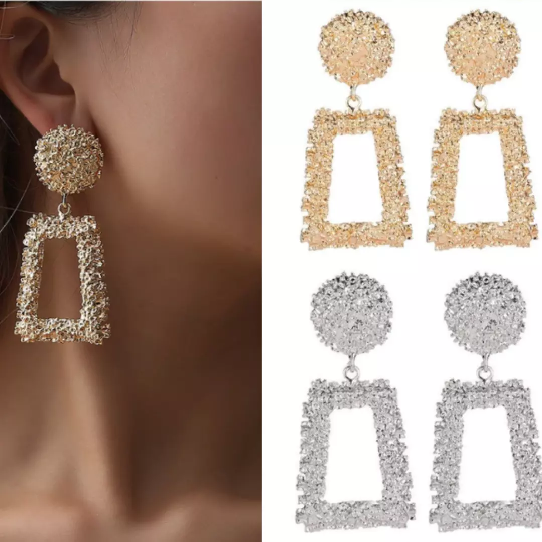 Metal dangle best sale earrings