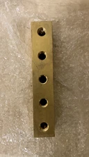 NEW Brass Manifold, Multi-Channel 5 Port,  2 Inlet Mounting hole