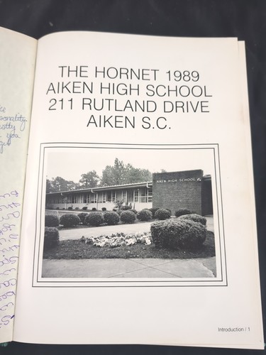 1989 Aiken High School Yearbook/ Annual, The Hornet Aiken SC - Picture 2 of 8