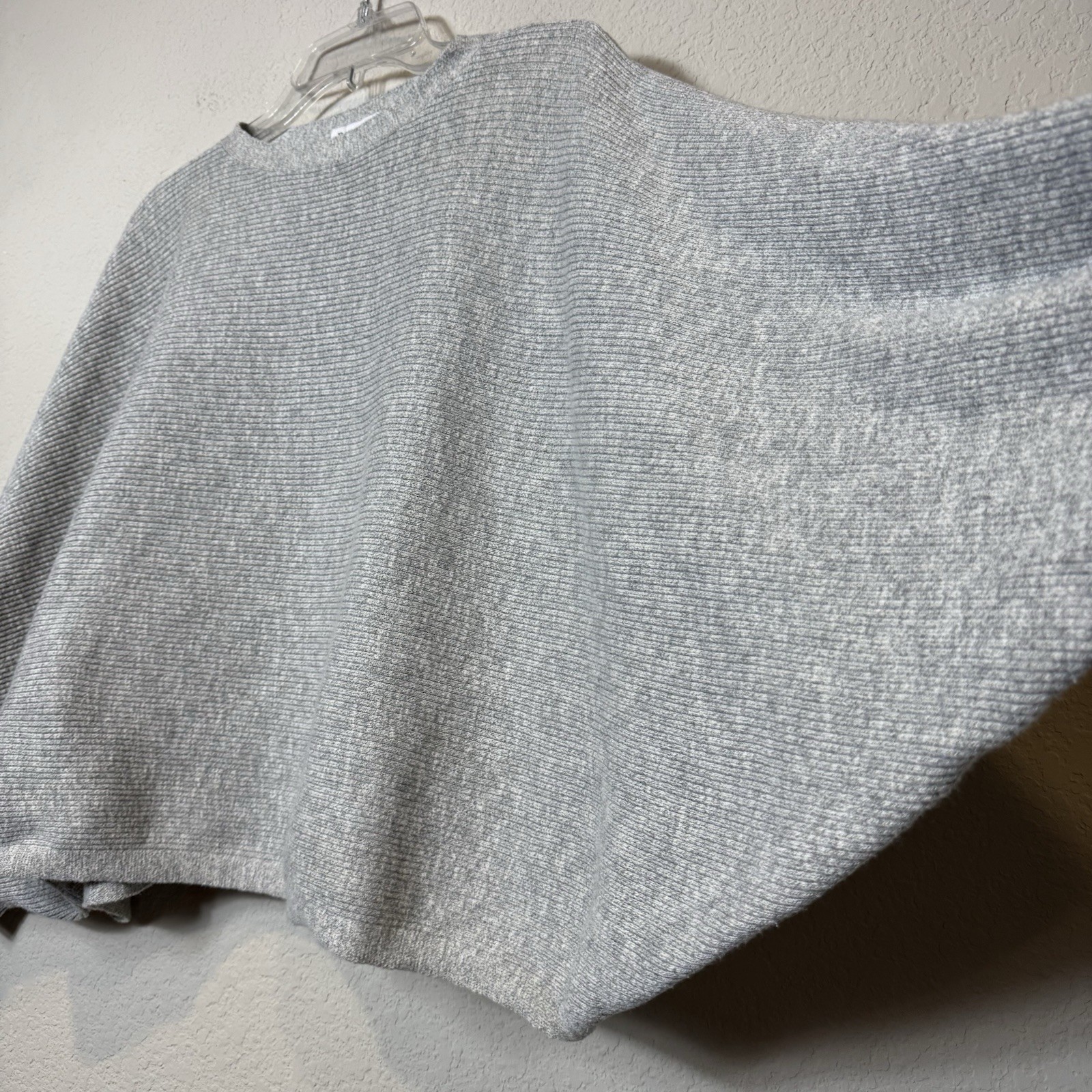 Rodebjer Oversized Light Gray Batwing Sleeve Ribb… - image 4