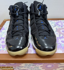 Jordan 6 Rings Space Jam Men's Mid Top Lace Up Sneakers Black Blue