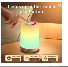 Rechargeable RGB LED Desk Lamp Dimmable Portable Nightlight 1500mAh