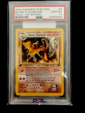 2000 Pokemon Blain’s Charizard Holo 1st Edition Gym Challenge #2 PSA 10