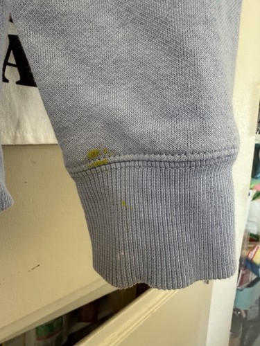 The North Face XL Boys Sweatshirt Hooded Blue Grey With Neon Green W/cammo Logo - Picture 9 of 12