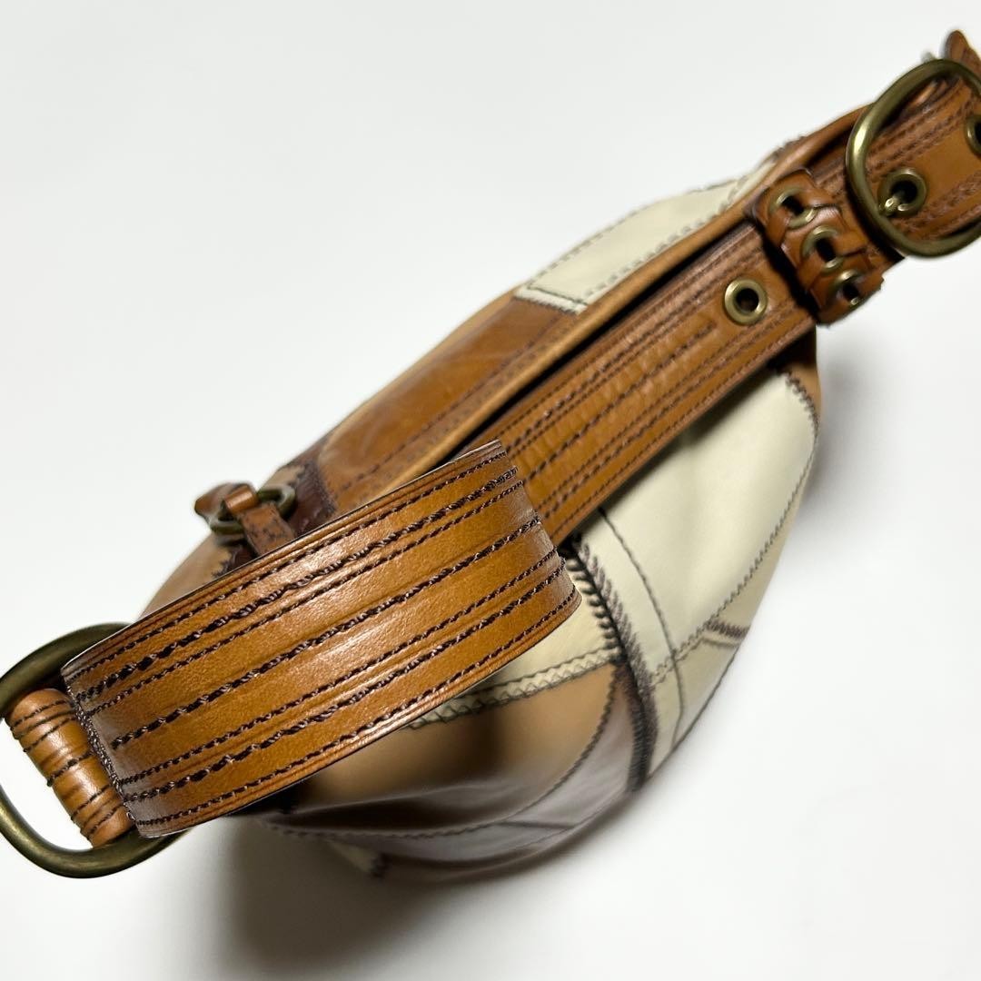 COACH Bleecker Patchwork Duffel Bag Brown Leather… - image 7