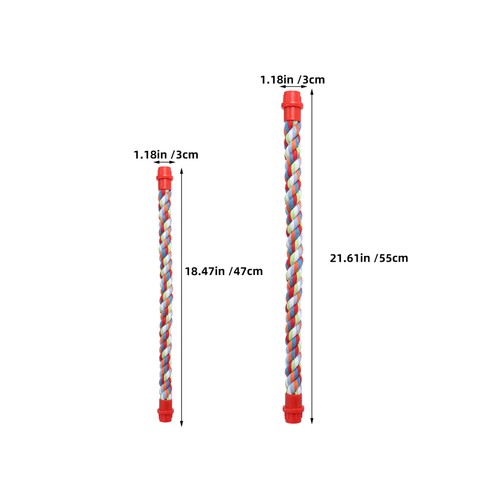 2 Pcs Pet Stand Bar Bird Climbing Parrot Rope Perches for Parakeets - Picture 7 of 12