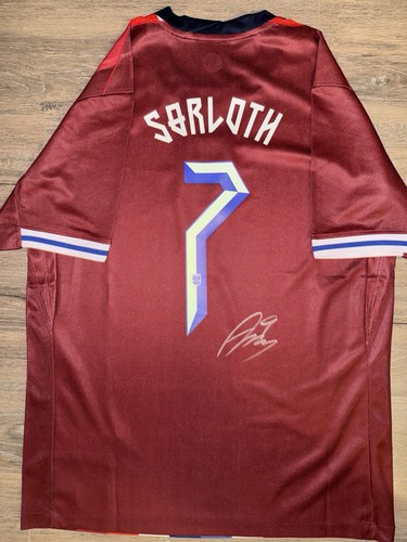 Alexander Sørloth Hand Signed Norway 24/25 Home Jersey With Exact Proof ...