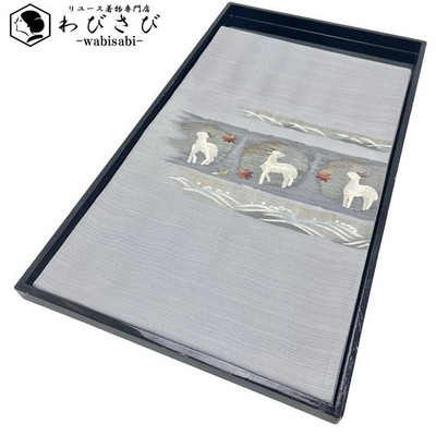 FUKURO OBI Three goats Goat Moire pattern WAVE PATTERN STAIN RESISTANT O-4569