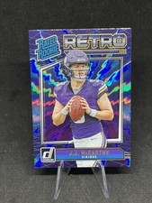 JJ Mccarthy 2024 Donruss Football Rated Rookie Retro Series #2 (SP, RC) Vikings