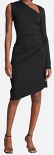 Halston Women's Black Skyler Dress In Knit Suiting Size S