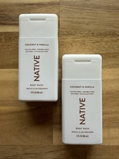 Native Coconut  Vanilla Body Wash 3 fl oz Travel Size - NEW Lot of 2 