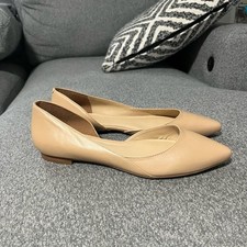 Marc Fisher LTD Sunny Half d'Orsay Ballet Flat Cream Size 7.5