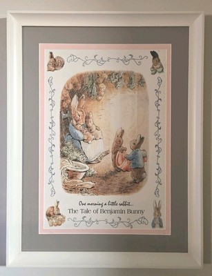 Beatrix Potter Peter Rabbit Wall Art Print Professional Frame Rabbit Nursery