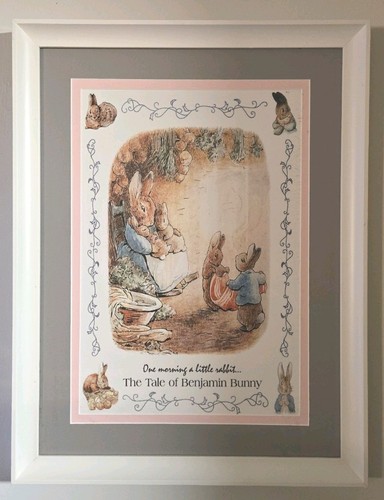 Beatrix Potter Peter Rabbit Wall Art Print Professional Frame Rabbit Nursery