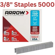 Arrow T50 Staples 3/8-Inch 5000 Pcs Heavy Duty for Upholstery, Furniture, Crafts