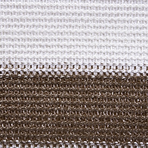 Bloc UV triangle 3 pieds 97 % pare-soleil voile auvent décoration patio extérieur café + blanc - Photo 12/12