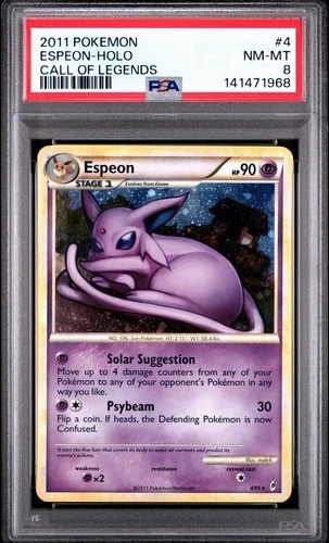 Espeon Call Of Legends 4/95 Holo PSA 8 Graded Pokemon Card TCG