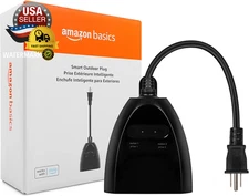 Outdoor Smart Plug with 2 Individually Controlled Outlets, Works with Alexa Only