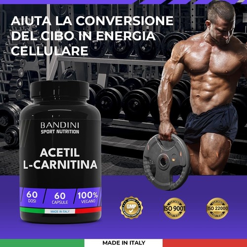 Acetil L-CARNITINA 1000 Mg (Alto Dosaggio) | Acetyl L-Carnitine per Sportivi - Foto 3 di 7