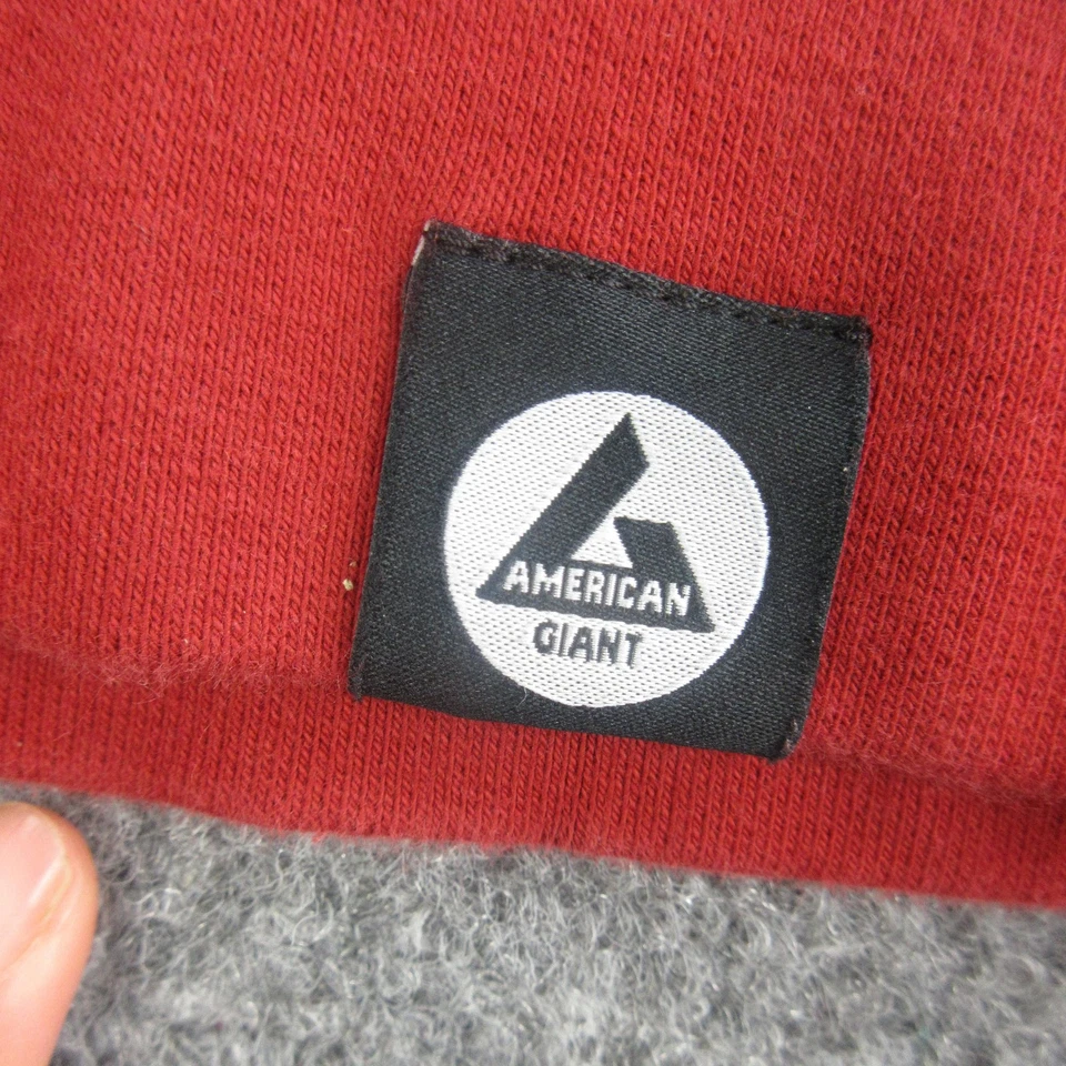 American Giant Hoodie Womens Medium Red Full Zip 100% Cotton Made USA Sweatshirt - Image 3 of 4