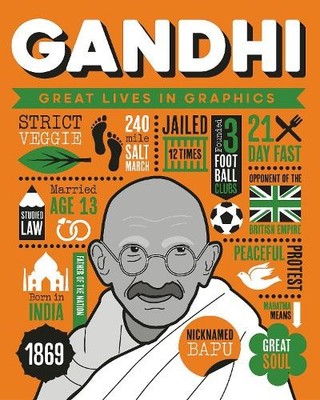 Great Lives in Graphics: Gandhi (Hardback) Great Lives in Graphics