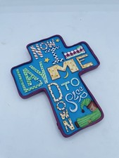 Children  s Wall Cross Nursery Decor Baby Shower Gift EUC for Boy Or Girl 7  