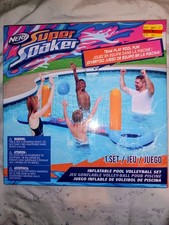 Nerf Super Soaker Pool Volleyball Set Inflatable Pool Float with Net and Ball