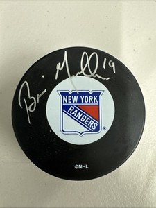 New York Rangers Brian Mullen Signed Puck