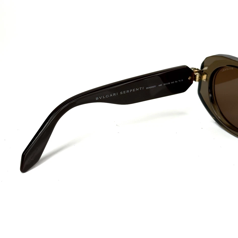 BVLGARI 40007 Serpenti Forever BV40007I Gafas de sol negras y marrones con cabeza de serpiente 48E Foto 2 de 4