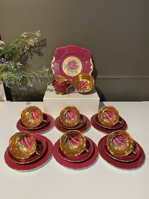 Paragon Cabbage Rose Trio Tea Set