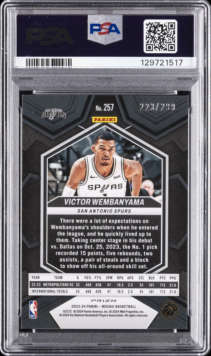 2023-24 Panini Mosaic - NBA Debut Victor Wembanyama #257 Red