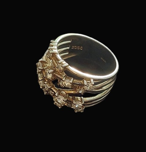 DQCZ Chunky Seven Band Sparkling CZ Ring sz O / P - Picture 4 of 7