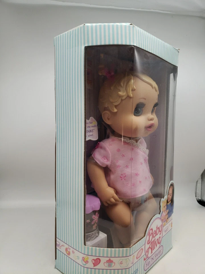 [OPEN BOX] Hasbro Baby Alive Sip n Slurp Baby Doll In Original Box 2008 - Image 2 of 4