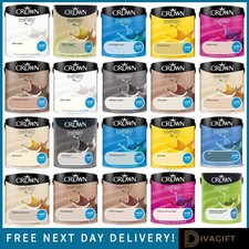 CROWN BREATHEASY MATT EMULSION PAINT 2.5L FOR WALLS CEILING 99% SOLVENT FREE NEW