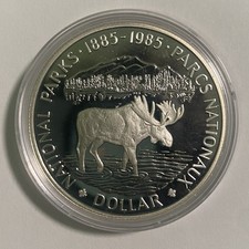 1985 Canada $1 Silver Coin – National Parks • 0.375 oz ASW • Sterling Silver Pro