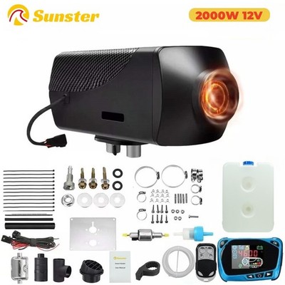 12V 2KW Sunster Diesel auto heizung standheizung Lufterhitzer LCD Air Heater PKW