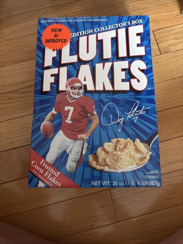 BUFFALO BILLS DOUG FLUTIE "FLUTIE FLAKES" 2ND EDITION Cereal Unopened