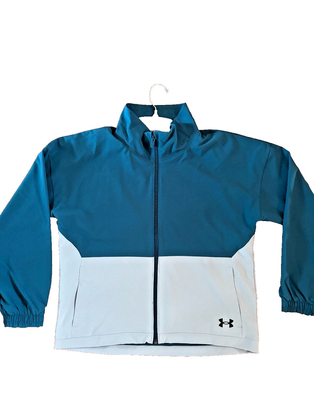 Under Armour Loose Storm Full Zip Woven Jacket Pockets 1370738-716 Size XS NEW