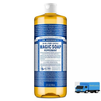 #ad Dr. Bronner#x27;s Magic Pure Castile Liquid Soap Bodywash Peppermint 32 fl oz $16.14