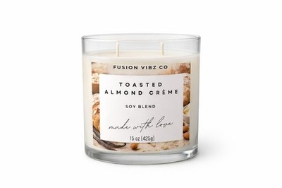 Toasted Almond Crème Scented Candle