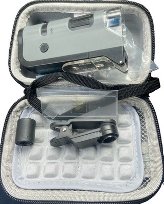 Carson MicroFlip 100x-250x, LED UV Pocket Microscope with Smartphone Clip