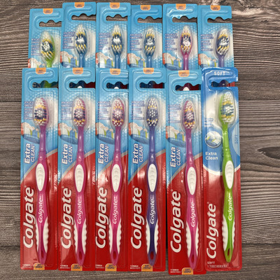 12 Colgate Toothbrush Extra Clean Full / 12 Cepillos Dental Colgate Extra Limpia