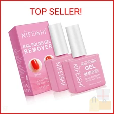 Gel Nail Polish Remover, (2PCS) Professional Gel Polish Remover for Nails, No Ne