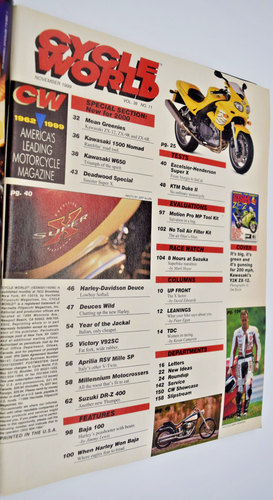 Cycle World Magazine November 1999 ZX-12 CBR1000RR Harley Softail Deuce Triumph - Picture 3 of 3