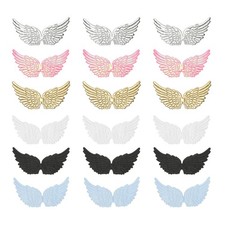 18Pcs Angel Wings for Crafts, Multi-colored Angel Wings 5.3 Inch 