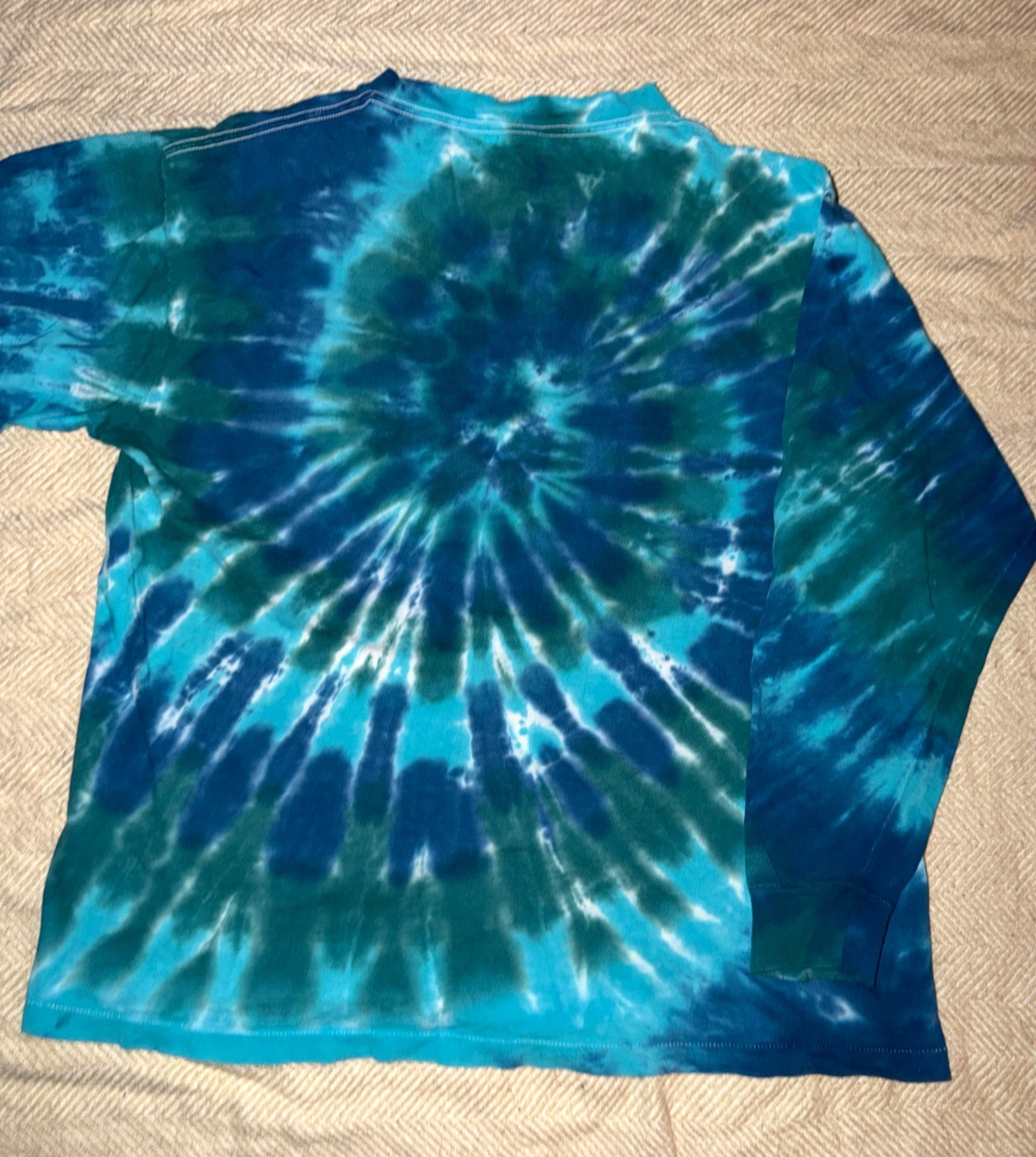 RARE! Grateful Dead Dancing Skeleton Tie Dye LONG Sleeve T Shirt XL USA image 2