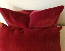 Burgundy Maroon Velvet Pillow Cover Holidays Throw Pillow Cover Lumbar 16" 26".