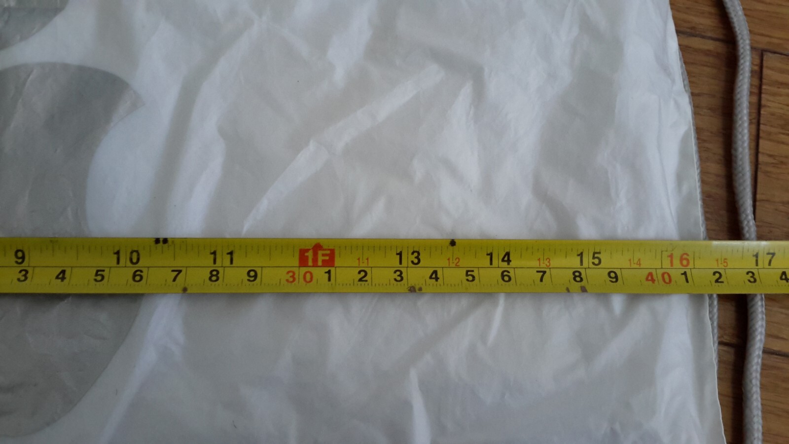 Apple Sackpack White/Silver Drawstring Athletic G… - image 6