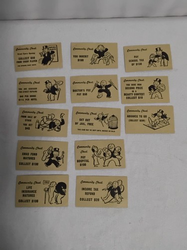 1935 Parker Brothers Monopoly Board Game Wooden Tokens Pieces Cards Money - Picture 4 of 16